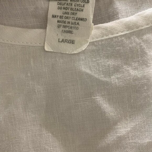 VTG Vintage CTC Linens Womens White Oversized Tunic Top Blouse - Picture 4 of 4